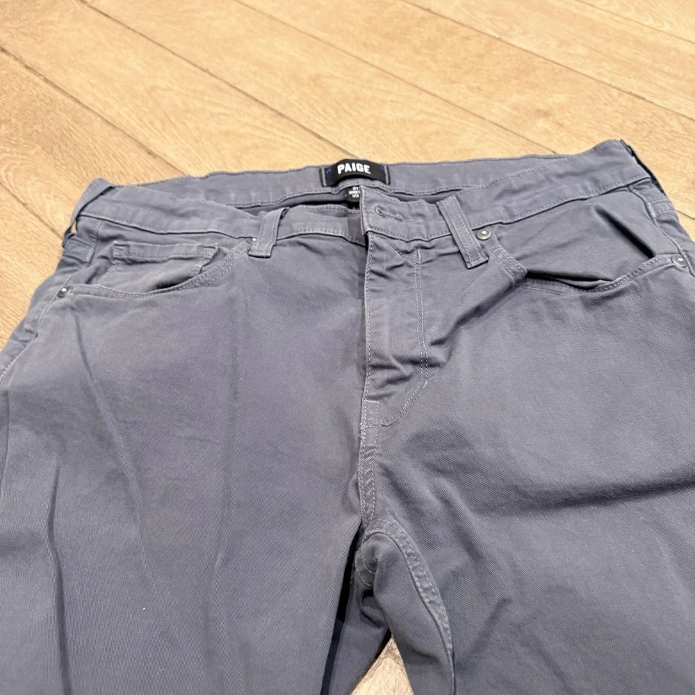 Paige Federal Jeans Mens 31 Gray Moon Shade Slim Straight Stretch Made USA